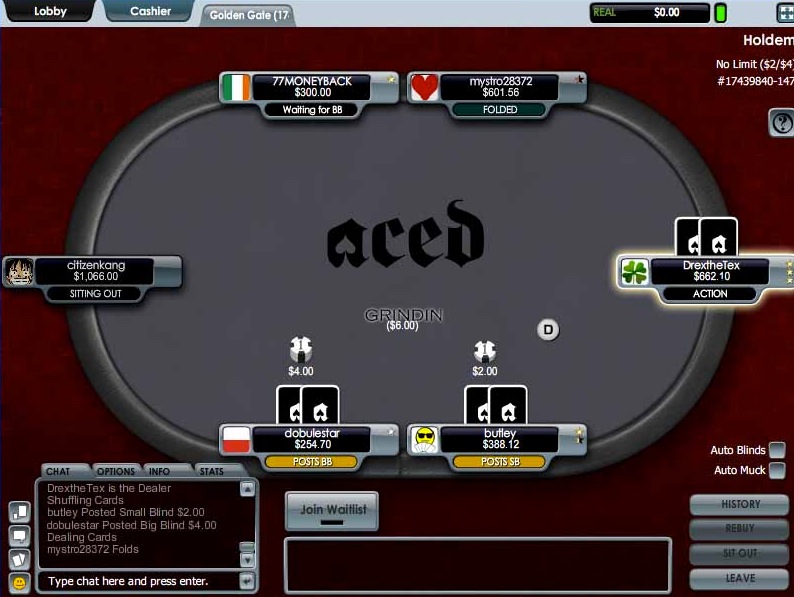 aced poker screenshot