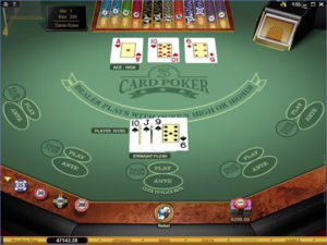 3 card poker table
